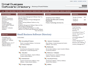 Screenshot of Small Business Software Directory