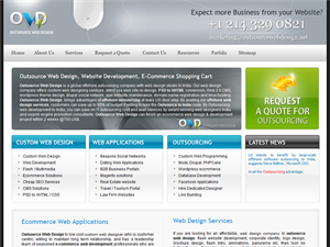 Screenshot of Outsource Web Design India, Web Development, Ecommerce