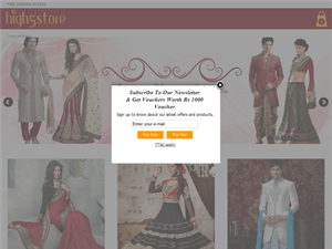 Screenshot of Online Shopping for Ethnic Clothing India