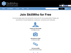 Screenshot of SkillWho.com - Free Professional Networking