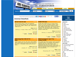 Screenshot of American Classifieds