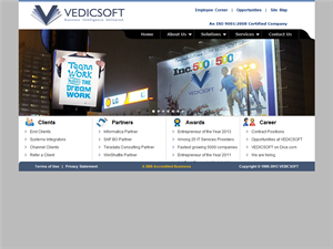 Screenshot of Vedicsoft - where IT excels