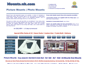 Screenshot of Picture Mounts, Photo Mounts, Custom Mounts