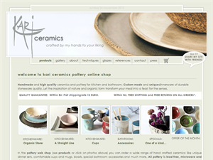 Screenshot of Handmade Pottery Online Shop