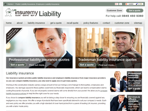 Screenshot of Public Liability Insurance