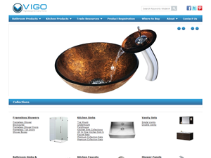 Screenshot of Vigo Industries Kitchen and Bathroom Accessories