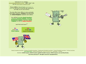 Screenshot of Free Online and Printable Vouchers UK