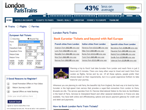 Screenshot of Eurostar London to Paris