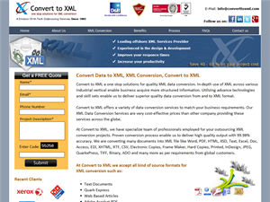 Screenshot of Convert to XML: Convert HTML