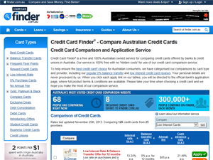 Screenshot of Credit Card Finder