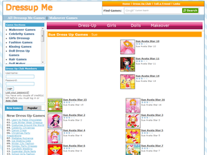 Screenshot of Sue dress Up Games