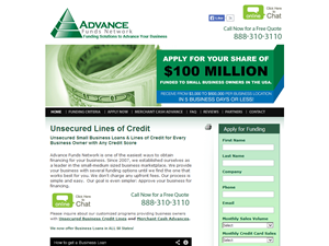 Screenshot of Small Business Line of Credit