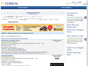 Screenshot of Yellow Pages