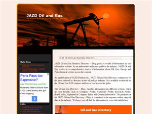 Screenshot of Oil and Gas Web Directory - Jazd