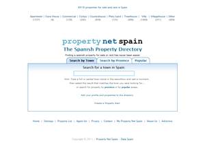 Screenshot of Spanish Property Portal