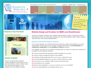 Screenshot of Template based website design, creation & hosting 