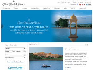 Screenshot of Luxury hotels India