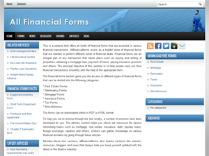 Screenshot of Free financial forms