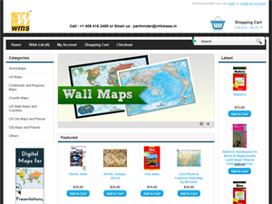 Screenshot of World Map Store, Online World Maps