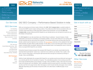 Screenshot of i2k2 Search Engine Marketing