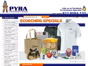 Screenshot of PYRA Promotions