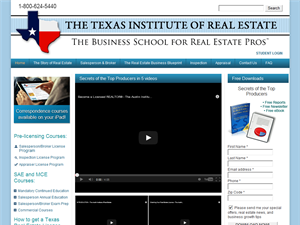 Screenshot of Texas Real Estate License