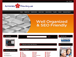 Screenshot of Active Links Directory | Worldwide General Directory