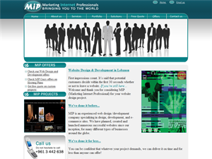 Screenshot of MIP Provides web design / Development in Lebanon and USA