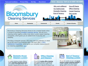 Screenshot of London Cleaning Company