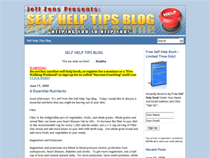 Screenshot of Self Help Tips Blog