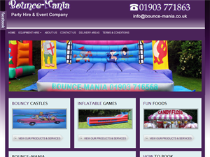 Screenshot of Inflatables West Sussex