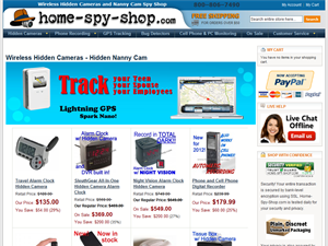 Screenshot of Buy Wireless Hidden Cameras and Spy Cams