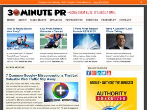 Screenshot of 30 Minute Pr: Online PR Tips On A Time Budget