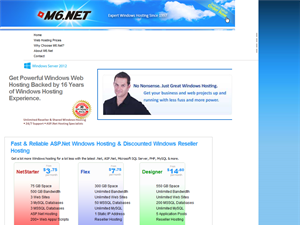 Screenshot of M6 Windows ASP.Net Hosting