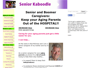 Screenshot of Senior Caregivers with Aging Parents