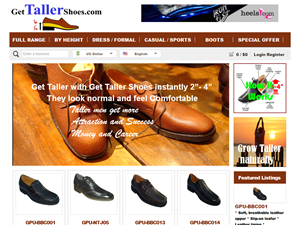 Screenshot of Taller Shoes