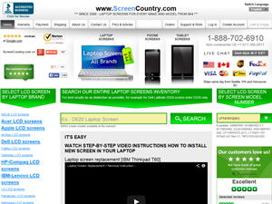 Screenshot of Laptop screen replacement