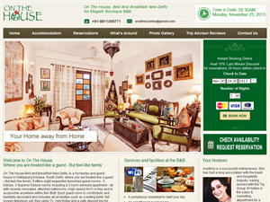 Screenshot of Bed and breakfast new delhi 