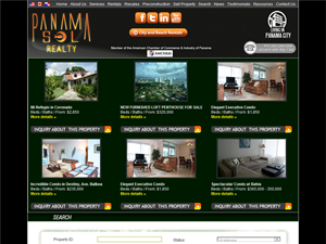 Screenshot of Real Estate in Panama