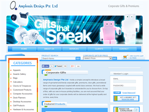 Screenshot of Corporate gifts and promotional gifts