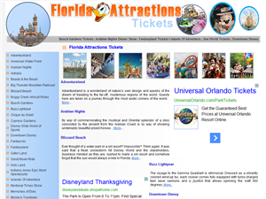 Screenshot of Florida Attractions Tickets