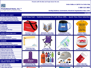 Screenshot of Promotional Items