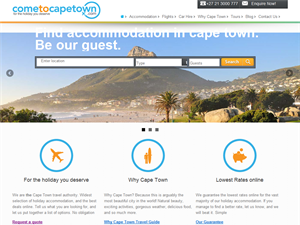 Screenshot of Cape Town accommodation 