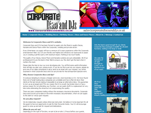 Screenshot of Corporate Disco Functions Nationwide