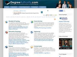 Screenshot of Degree education online