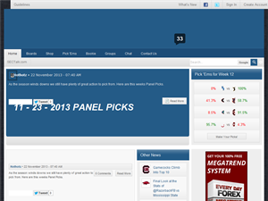 Screenshot of Sec Football Message Board