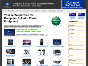 Screenshot of Audio Visual Leasing