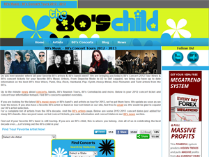 Screenshot of 80's Concert Music News, Tours & Tickets