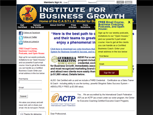 Screenshot of Institute for business growth