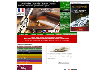 Screenshot of La coutellerie de Laguiole - the Laguiole knife maker